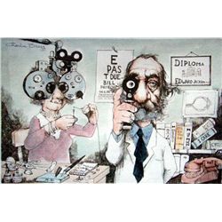 Charles Bragg Signed Medical Art Print Ophthalmologist