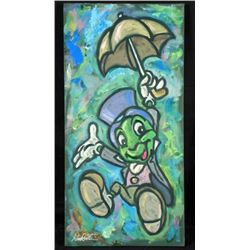 Dick Duerrstein Orig Painting Jiminy Cricket w/Umbrella