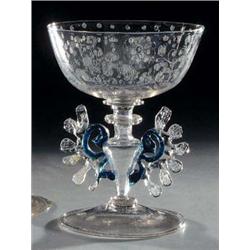 Flogelglas mit Diamantverzierung