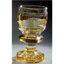 Pokal mit Ansicht von Hamburg