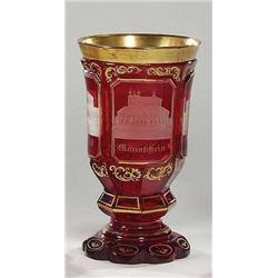 Fussbecher mit Ansicht von Teplitz