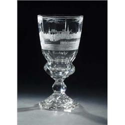 Pokal mit Ansicht von Rostock