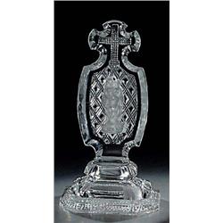 Postament mit eingeglastem Madonnenbildnis