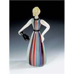 Weibliche Figur "canne policrome"