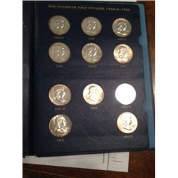 COMPLETE SET 1948 TO 1963 FRANKLIN SILVER HALF DOLLARS