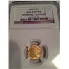 Image 1 : RARE 1874 $1 GOLD INDIAN PRINCESS NGC UNCIRCULATED