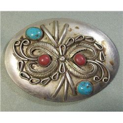 Older Navajo Style Turquoise Belt Buckle