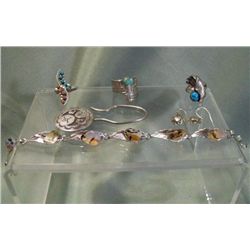 Sterling Silver & Silver Toned Jewelry Lot