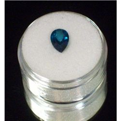 Pear Cut & Faceted Blue Green Topaz Gemstone