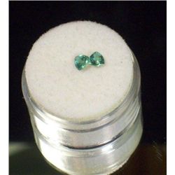 2 - Triangular Cut & Faceted Green Tourmaline Gems