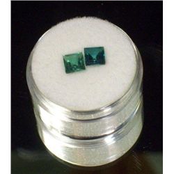 2 Square Cut & Faceted Gems – Topaz & Prasiolite