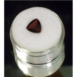 Triangular Cut & Faceted Red Garnet Gemstone