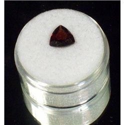 Triangular Cut & Faceted Red Garnet Gemstone