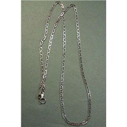 24” Men’s Silver Flat Marina Chain