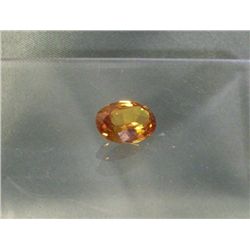 14.5 Carat Fancy Orange Sapphire Faceted Oval