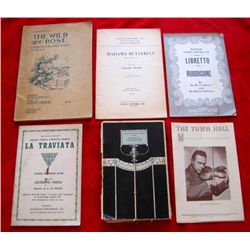 6 - Vintage Opera & Classic Art Books/Brochures