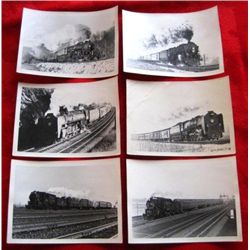 6 Vintage RR Train Locomotive Photographs