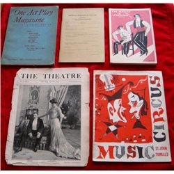 5 Vintage Theater & Arts Magazines/Booklets