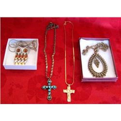 4 Pieces of Pendant Necklaces Jewelry