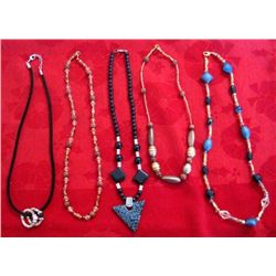 5 Beaded Rhinestone Necklaces & Choker