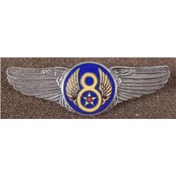 U.S. 8TH AIR FORCE NON-REGULATION 3  WINGS- CRIMP BACK