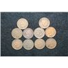 Image 1 : Indian Head One Cent; Various Dates & Conditions; Lot of 10