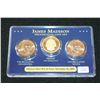 Image 1 : 2007 US James Madison Presidential $1 Coin; UNC Philadelphia, Proof San Francisco & UNC Denver