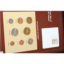 Sultanate of Oman; Coin Sets of All Nations W/Postal Stamp Dated 1984