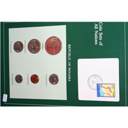 Republic of Panama; Coin Sets of All Nations W/Postal Stamp Dated 1984