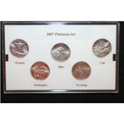 2007-P US Mint State Quarter Proof Set; BU, Layered In Platinum