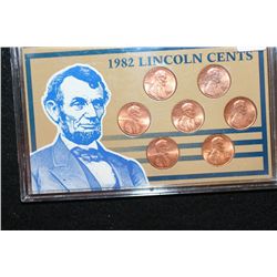 1982 Lincoln Cent Coin Set; Lot of 7