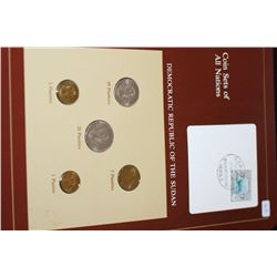 Democratic Republic of the Sudan; Coin Sets of All Nations W/Postal Stamp Dated 1985