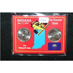 2002 Indiana State Quarter Set; P&D Mints