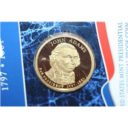 2007-S US John Adams Presidential $1 Coin; Proof