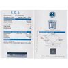 Image 2 : EGL Certified Diamond Emerald 0.85ctw F,SI1