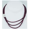 Image 1 : 226.05ct 3 Row Natural Ruby Faceted Necklace