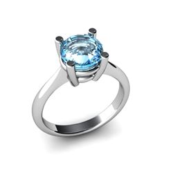 Aqua Marine 2.40ctw Ring 14kt White Gold