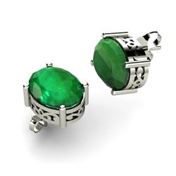 Emerald 3.80ctw Earring 14kt White Gold