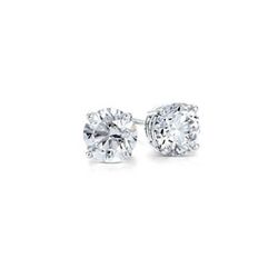 0.66 ctw Round cut Diamond Stud Earrings G-H, VVS