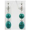 Image 1 : Natural 19.78ctw Turquoise Silver Dangling Earring