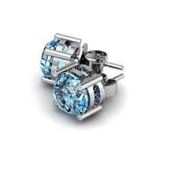 Topaz 5.00ctw Earring 14kt White Gold