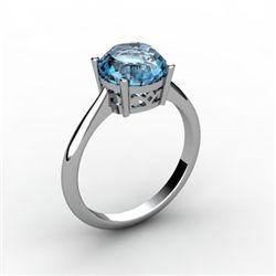 Topaz 2.50 ctw Ring 14kt White Gold