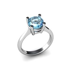 Aqua Marine 1.60ctw Ring 14kt White Gold