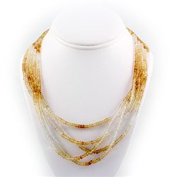 38ctw Natural Citrine & White Topaz Silver Sets