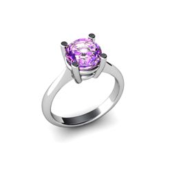 Amethyst 1.30ctw Ring 14kt White Gold