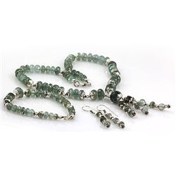 525.5ctw Green Tourmaline Gemstone in Silver Sets