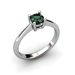 Emerald 0.48ctw Ring 14kt White Gold