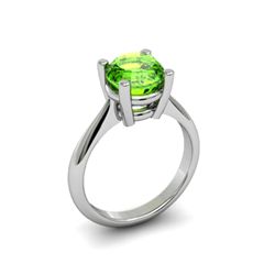 Peridot 2.00ctw Ring 14kt White Gold