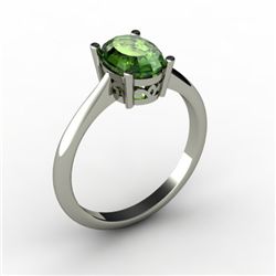 Tourmaline 1.18 ctw Ring 14kt White Gold