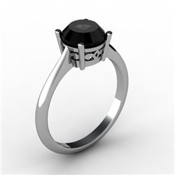 Black Diamond 1.25 ctw Ring 14 kt White Gold